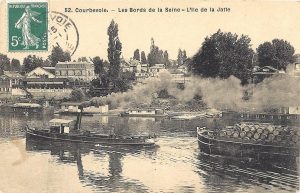 carte courbevoie ile jatte seine bateau