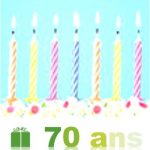 Cercle anniversaire 70 ans bougies