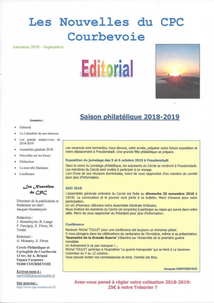 Bulletin septembre 2018